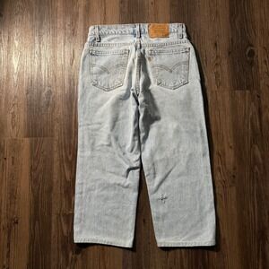 Vintage Levis 550 Orange Tab Relaxed Fit Husky Jeans Light Wash 30x26 W30 L26